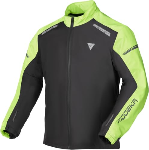 Modeka Hydroflex Motorcykel regnjacka, schwarz/neon, XL