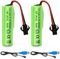 Tosiicop 3.7V 800mah Li-ion Akku 2 Stück - RC Rechargeable Lipo Battery mit USB Ladegerät SM-2P Stecker 3.7 Volt Wiederaufladbar Lithium Batterie für RC Auto E35 DE38 DE40 DE44 DE50 DE55 TM141 TB202