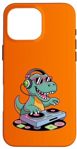 Tocadiscos DJ Dino Funny Music Lover Dinosaur Vibes Carcasa para iPhone 16 Pro Max