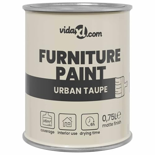 vidaXL Peinture pour meubles Marron 10 x 10 x 12 cm Impression murale, Peinture écolo pour meubles intérieurs, sans odeur, rapide au séchage, basée sur l'eau, facile à nettoyer