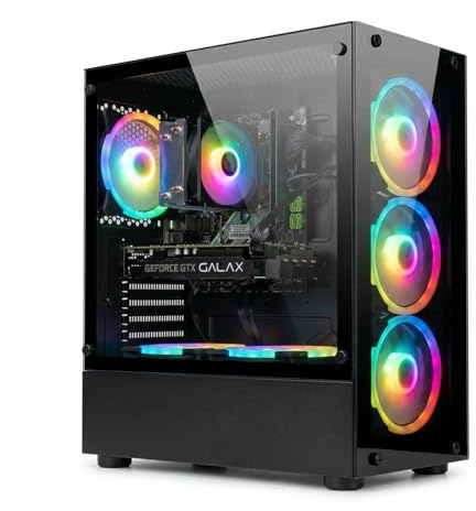 STGSivir PC Gaming Fisso, Computer Gaming, Core i7 fino a 3.9 GHz • Nvidia GTX 1660 Super 6GB GDDR6 • 16GB RAM • 512GB SSD • WiFi 6 • BT • Windows 11 Pro