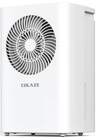 Colaze Deumidificatore 12L/24h Deumidificatore Elettrico Adatto per Superfici fino a 120m³ (30m²) Deumidificatore con Scongelamento Automatico e Allarme Livello Acqua Rumorosità Inferiore a 36dB per