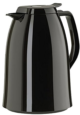 Emsa 517005 Mambo Isolierkanne | 1 Liter | Quick Tip Verschluss | 100% dicht | Hält 12 h heiß /24 h kalt | Hochglänzend schwarz