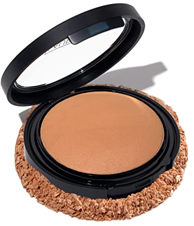 LAURA GELLER NEW YORK Baked Double Take Powder Foundation - Sand - Buildable Medium to Full Coverage - Matte Finish