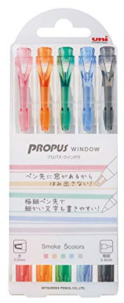 uni Propus Window Smoke Color, 5 Colors Set (Pus-103T 5C3)