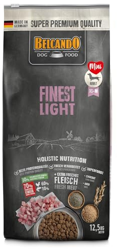 BELCANDO Finest Light [12,5 kg] Hundefutter | Trockenfutter für kleine & übergewichtige Hunde | Alleinfuttermittel für Hunde ab 1 Jahr