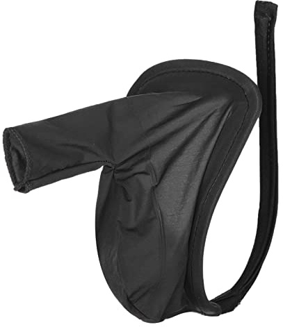 Alvivi C-string för män, tanga, mesh, G-Sting, genomskinliga, andningsbara underkläder, underkläder, med glödlampa, öppen ficka, erotisk underkläder, babydoll, fri storlek, Svart typ B, One size