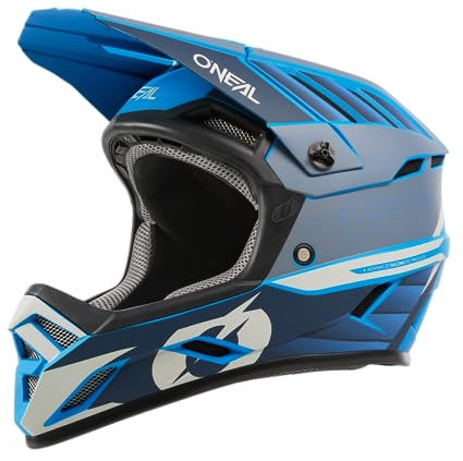 O'NEAL | Mountainbike-Helm | MTB Downhill | Robustes ABS, Ventilationsöffnungen zur Kühlung, ABS Außenschale | Backflip Helmet Eclipse V.24 | Erwachsene | Blau Grau | Größe XL
