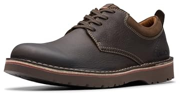 Clarks Collection Men's Eastridge Low Oxford, Dark Brown Leather, 10 Medium US