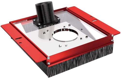 SpeTool Cubierta colectora de polvo para trineo de fresa plana, interfaz de recogida de polvo de 2-15/32 pulgadas, accesorio para aplanar la placa compatible con la mayoría de los routers