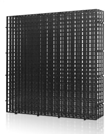 LINLAN 4 Piezas 30x30cm/11.8x11.8in Separador para Acuario, Bandeja Inferior de Filtro, Tablero de Rejilla para Filtración DIY y Protección del Fondo en Aquascaping (Negro-Sin Accesorios)