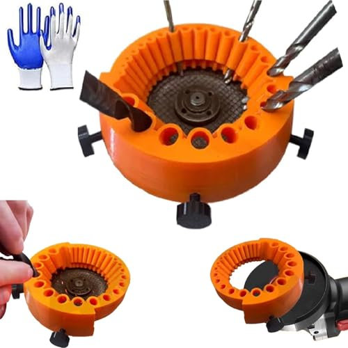 Afilador de brocas de mano con accesorio de esmerilado, esmerilador de brocas antiguas, herramienta portátil y fácil de usar para afilar brocas, rendimiento de esmerilado duradero y eficiente. (1pcs)