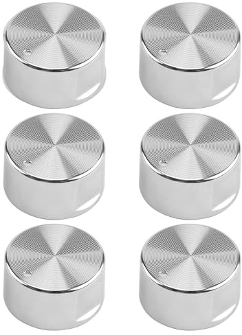 Botón para estufa de gas de 6 mm, 6 botones de gas universal de aleación de zinc, botones de ajuste universales, para horno, estufa y placas calefactoras