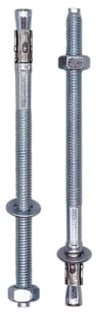 SKIR'CO 4 anclajes de cuña chapados en zinc M8 x 220 mm, tacos de metal, pernos de anclaje, pernos de expansión de mampostería y hormigón