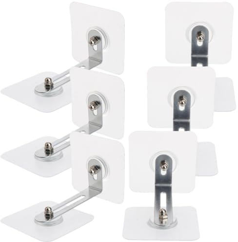 ELAYARD 6 Anclajes Adhesivos Antivuelco para Muebles Pequeños Kit de Seguridad para Bebés Anclajes para Armarios y Estanterías Protección Anticaídas sin Taladro Fijación Segura para