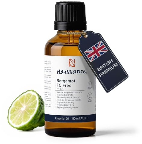 Naissance Bergamot (FC Free) Eterisk olja (nr 100) 50ml - Pure, Natural, Cruelty-Free, Vegan och Outspädd - som ska användas i Aromaterapi & Diffusorer