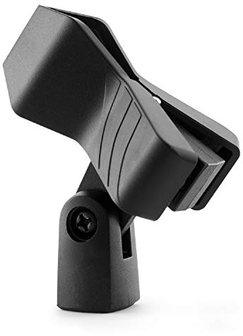 TIGER MCA88-BK Universal Mikrofonhalter - Qualitätvoller Springfeder-Mikrofonclip - Schwarz