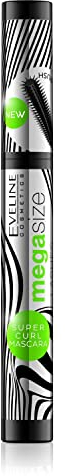 Eveline Cosmetics Mega Size Mega Size Lashes Super Curl Mascara - Instant Thickening & Curling Effect, 10 ML