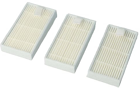 vhbw 3x filtre compatible avec iLife V3s, V50, V5, V5s, V5Pro, X5, V5 Pro, V55, V1, V3 aspirateur - filtre HEPA blanc