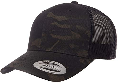 Yupoong Unisex Yp Classics Retro Trucker Cap Verschluss, Multicam Schwarz, Einheitsgröße