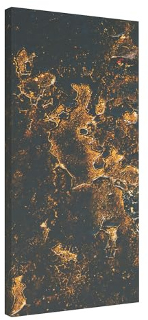 Addictive Sound Akustikpaneele - Akustikplatten und Schallabsorber mit Grafiken - Acoustic Panel Wand - Akustikelemente Bild mit den Maßen 100x50x6 cm - Akustikpaneel Absorber - Gold_1