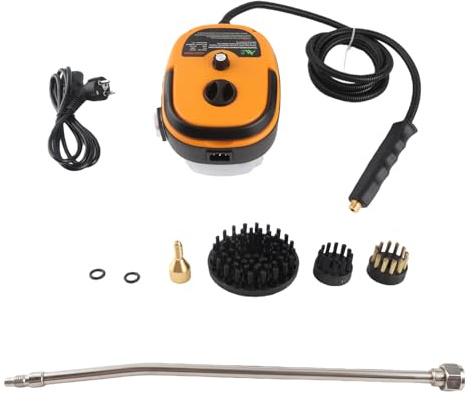 Ailgely Pulitore a vapore, 2500 W, portatile, pulitore a vapore ad alta temperatura, con testine di spazzola, per mobili da cucina, pavimento, bagno, auto, finestre, tappeti