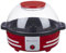 Melchioni Family | Macchina per Pop Corn Rotonda MR POPPY, 850W, con Sistema di Rotazione e Coperchio Ciotola, Dosatore per Pop Corn Burro, Colore Rosso