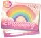 HIDEBLOOM GLITZER Regenbogen Einladungskarten Kindergeburtstag Mädchen I 12 Stück I DIN A6 (10,5 cm x 14,8 cm) I Regenbogen Einladungskarten Kinder I Geburtstag-Einladungen Regenbogen mit Vögeln