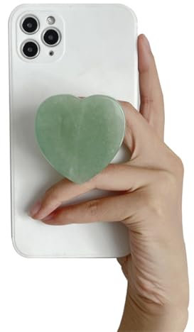 AOWVUTS Agarres para Teléfono Agarre Amor Corazón Mármol Soporte Expandibles Base Smartphone Accesorio para Teléfonos Móviles Tabletas Selfies Videos Plegable y Retráctil (Verde)