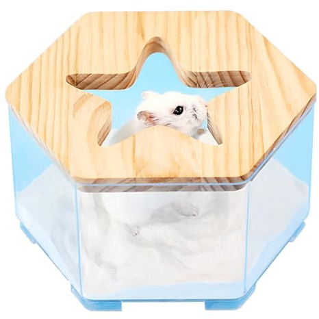 Quorvex Hamster Litter Box | Hamster Sand Bath Box,Multifunctional Reusable Pet Supplies for Small Animals Bathroom Nest Bed Bathing Cleaning Care Digging