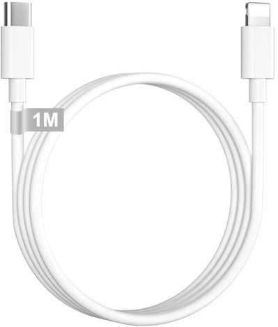 Cable iPhone Carga Rapida 1M[Certificado MFi], Cable USB C a Lightning Cable Cargador iPhone Cable Carga Rapida Tipo C a Lightning para iPhone 14/13/12/11/X/XS/XR/8/7/6, iPad Pro/Air/Mini, AirPods