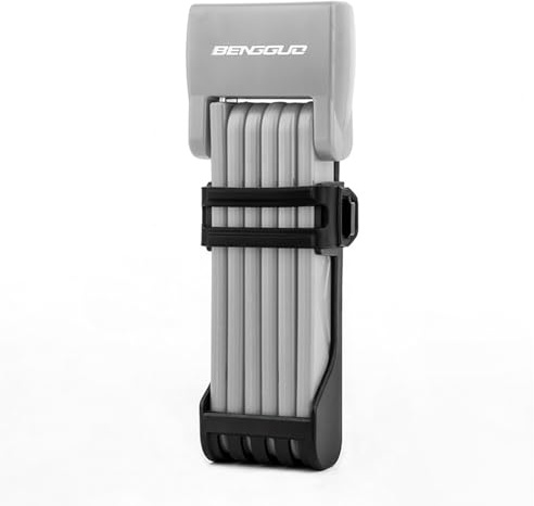 ERYUE Serrure de Vélo Pliable Portable, Forte sécurité, Facile à Transporter pour Vélos et Motos avec Portée étendue de 76.7cm (Gris)