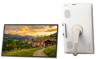 KTC MegPad 25 Monitor Portátil 1080p con Pantalla Táctil, Android 14, Batería Integrada, Altavoces & Cámara de 8MP, Entrada de Video USB-C, Control Remoto, Panel IPS, Ideal para Exteriores, Camping