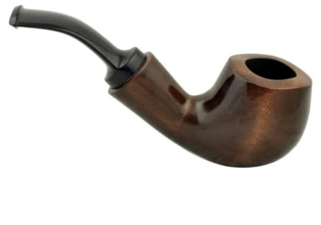 Mr. Brog Tobakspipa modell N311 – handgjord visselpipa av päronträ, kompakt klassisk form, 9 mm filtersystem, lätt och praktiskt, rent utförande (grå)