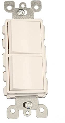 Leviton 15 Amp, 120/277 Volt, Decora Single-Pole / 3-Way AC Combination Switch, Commercial Grade, Grounding, 5641-W, White