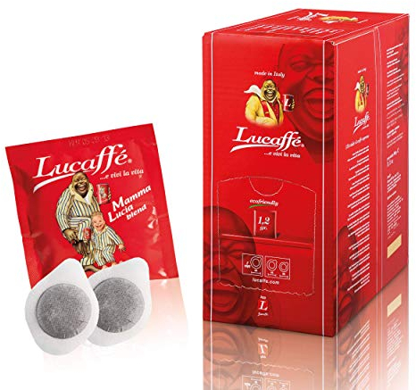 Lucaffè - 150 Café Dosettes ESE 44 mm, Mamma Lucia, pour machine a cafe espresso, Compatible Cafetiere dosette | Torréfaction légère | Emballage Écologique