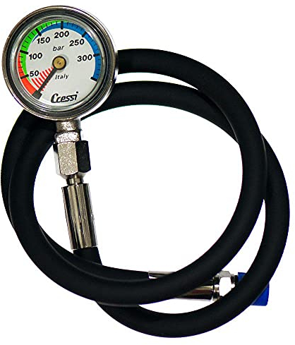 Cressi Mini Spg W/Hose W/Out Boot Accessoire pour Console Unisex-Adult, Noir, Bar