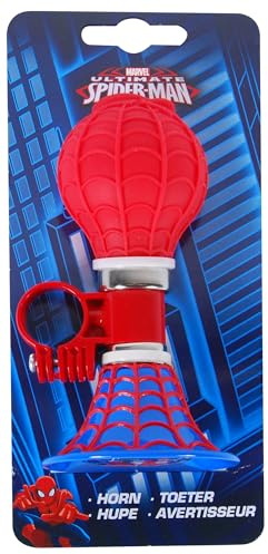 Marvel Spiderman Kids Bike Horn - Easy Attach Bicycle Bell for Kids Bikes, Loud Toot-Toot Sound Bicycle Horn - Officially Licensed Fun Themed Bike Accessories for Girls and Boys & Young Cycling Fans