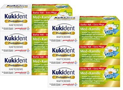 Kukident Med+Kamille Lot de 6 nettoyants dentaires pour biberon 6 x 40 g