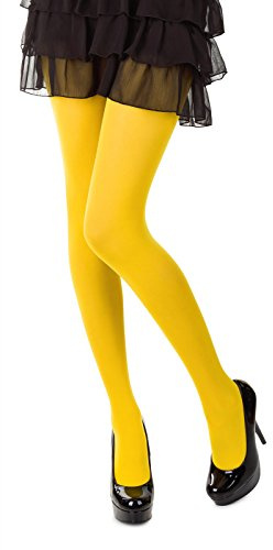 SENTELEGRI Collants opaques colorés 40 deniers, 23 couleurs, tailles S-XL, jaune, L