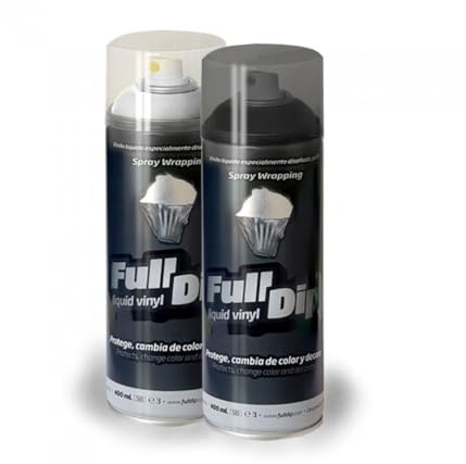 AutoFullCar - Spray Ahumado de Faros Negro + Spray Brillo - Full Dip - Ahumado Negro Pilotos - vinilo líquido - 400ml Unidad