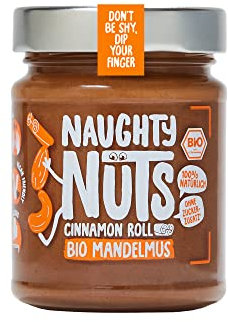 NAUGHTY NUTS Rouleau à la cannelle et au beurre d'amande bio | Aux amandes & cannelle | 100% naturel et végétalien | Sans huile de palme ni sucre | Idéal comme garniture pour le muesli - 250 g