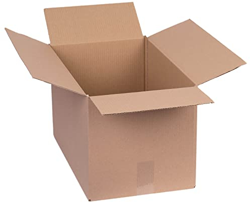 smiley pack 25 Stück Faltkartons 500 x 300 x 300 mm braun KK108 Versandkarton Verpackungskartons 50 x 30 x 30 cm aus Wellpappe 1 wellig Karton Pappkarton Versandbox Paket Päckchen