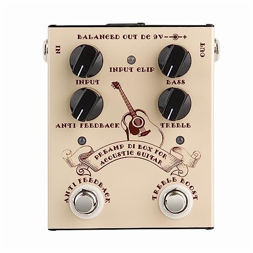BYBIO Acoustic Guitar Effect Pedal DI Box Cabinet Simulator Pedal Preamp Guitar Accessories Professional Guitar Effects