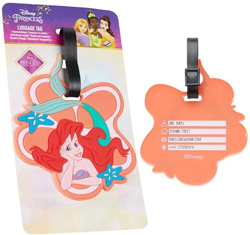 Disney Etiquetas para Maletas - Etiqueta de Identificación de Equipaje para Viajes Accesorios (Multi Ariel)