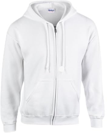 TICTEX Felpa con Cappuccio Unisex | Giacca in Pile Misto Pesante per Uomo e Donna | Giacca in Felpa con Cappuccio e Cerniera | Giacca Estiva Leggera | Bianco, S