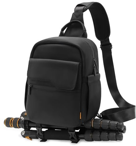 Cwatcun Kameratasche,Wasserdicht Klein Kamerataschen SLR Tasche Fototasche aus Unisex für Spiegelreflexkameras,Schwarz