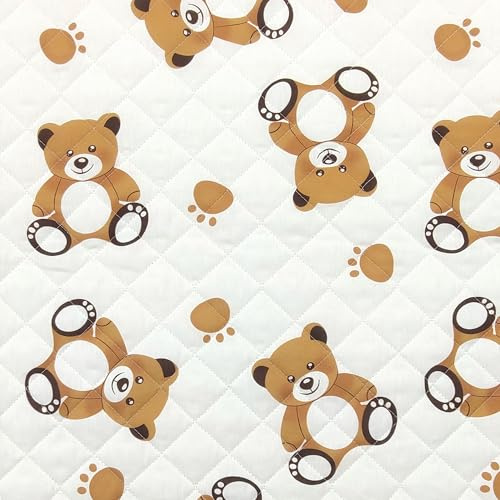 Panini Tessuti, Tela acolchada para niños vendida por medio metro, 1 cantidad = 50 cm; 2 cantidades = 100 cm. Accesorios, mantas, ropa, sacos de dormir