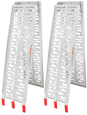Peviasot 2 x uppkörningsramp 340 kg, vikbar aluminium lastlampa, max 680 kg x per par, lastskena, halkfri, vikbar max. 340 kg * per styck motorcykel ATV fyrhjuling personbil lastrampa