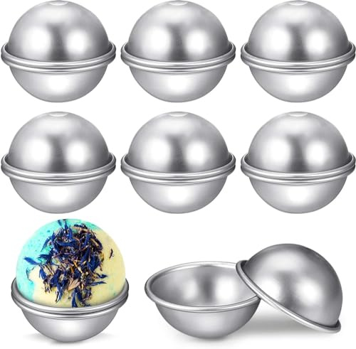 16 bombas de baño para hacer tú mismo, 7 cm, moldes para bombas de baño, moldes para bombas de baño, moldes de aluminio, molde para jabón, jabón para niños (8 juegos)
